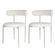 1 Kit 2 Cadeiras Serena Rivatti 54 cm -Largura- Estofado em Boucle Off White e Base em Aco Areia